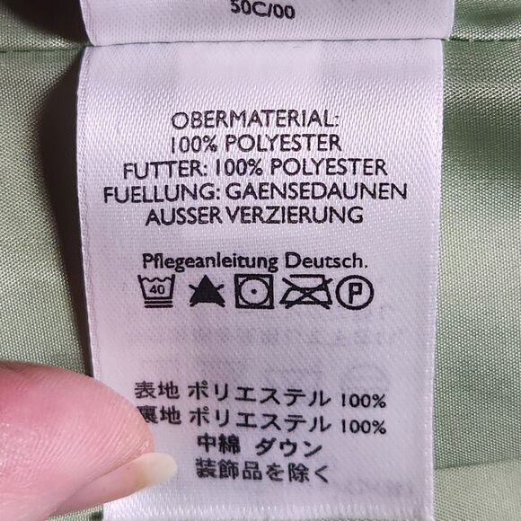 Eddie Bauer Womens XS Premium Quality Goose Down Puffer Vest Green Full Zip - Picture 7 of 9